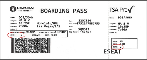 Kiosk Check-in Boarding Pass